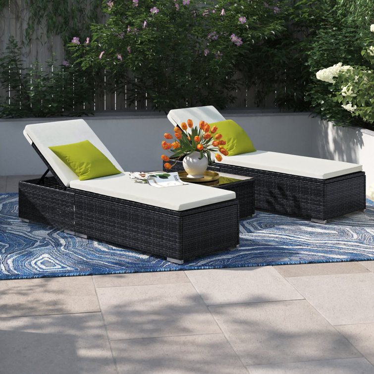 Latitude Run® Hallsteinn 76'' Long Reclining Chaise Lounge Set with